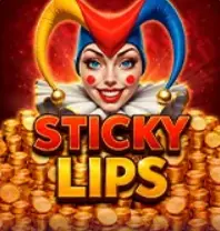 Sticky Lips slot with bold neon lips and a party theme