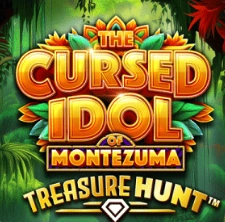 The Cursed Idol of Montezuma Treasure Hunt jungle slot logo