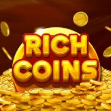 Rich Coins slot with overflowing stacks of gold coins
