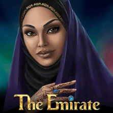The Emirate slot featuring a woman in a purple veil with golden jewelry