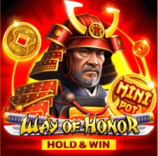 Way of Honor Hold & Win samurai slot with katanas and gold coins